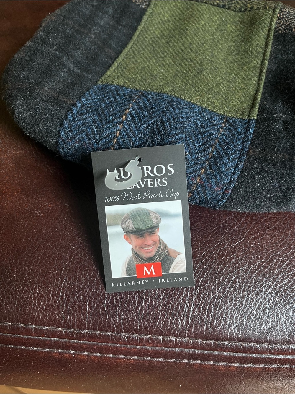 Wool Patch Cap by Mucros Weavers in Killarney, Ireland